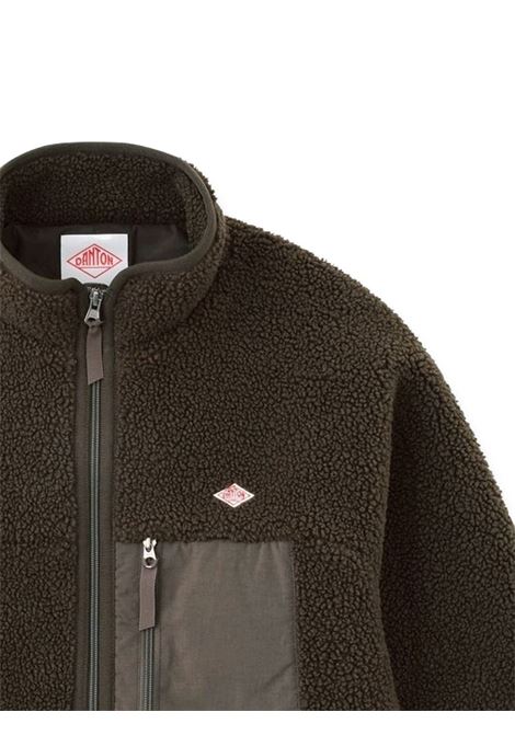 insulation light boa stand collar jacket man toupe grey DANTON | DT-A0195TAUPE GREY